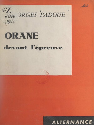 cover image of Orane devant l'épreuve